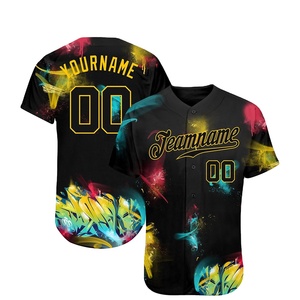 Camiseta de béisbol de manga corta, barata, blanca, sublimación y bordado, mundial - Product Image 1