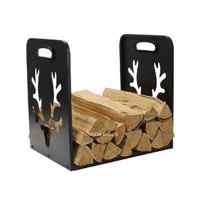 Customer Outdoor <b>Storage</b> Heavy Duty Ring Design Black Iron Metal Firewood <b>Log</b> Rack - Product Image 2