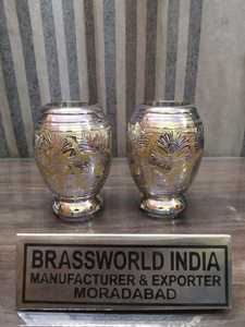 Urna Funeraria de Metal Estilo Americano con Grabado Dorado para Cenizas, Artículos Funerarios de Brassworld India - Product Image 3