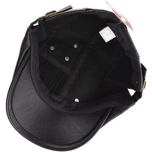 หมวกเบสบอลแฟชั่น,หมวกสีพื้นมีรอยขาดทำจากหนังฟอกยี่ห้อดัง - Product Image 5