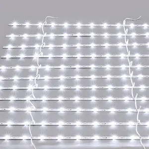 Barre de lumières de bande led, accessoires électriques, pour boîte d'éclairage de 4cm, 12V SMD 2838, 12 diodes/m