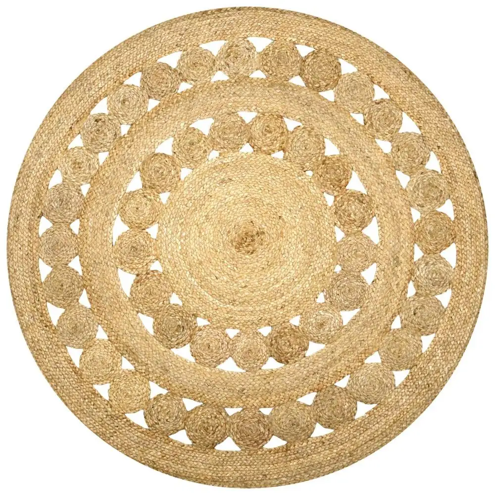 Hand woven natural water hyacinth floor mat door mats room decor rug classic round rugs braided carpets