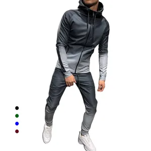 Ensemble de survêtement 2 pièces pour homme, haut à capuche et fermeture éclair, pantalon de jogging