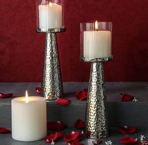 Hot Selling Candle Holder set of 2pc for Home Hotel Restaurant Tealight decor Silver Plated Candle Holder Aluminum Candle Stands - Product Image 1