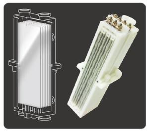 Ioniseur d'eau électrique de bureau en plastique fabriqué au Japon avec filtre à charbon actif et finition argentée pour cliniques dentaires |   Buder - Product Image 3