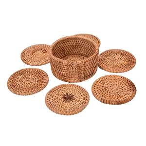 Ensemble de sous-verres en rotin de haute qualité au meilleur prix - Product Image 6
