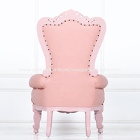 Silla de Trono Infantil de Estilo Francés Antiguo, Dorada, de Madera Maciza de Caoba, Muebles Comerciales para Hoteles, Bodas, Banquetes, Sala de Estar