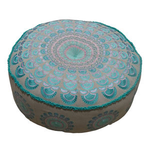คอลเลกชั่นอันสมัยทันสมัยคอลเลกชั่น pouffe พื้นปักลายแมนดาลาทำมือ - Product Image 1