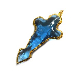 Puntas de Flecha en Forma de Cruz de Cristal Azul de Alta Calidad, Colgantes de Piedras Preciosas Naturales Hechos a Mano de 35-45 mm, Curación - Product Image 1