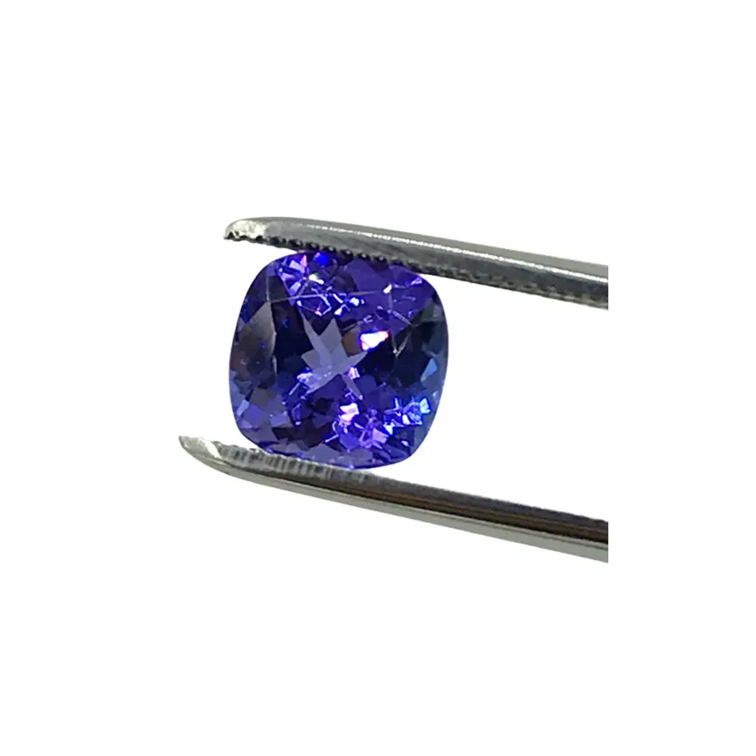Wholesale Price Excellent Quality Tanzanite Cushion Faceted Blue Color Gemstone for Sale