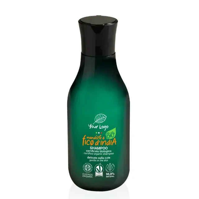 Top Italian Private Label Certified Organic 200ml Almond & Prickly Pear Bio Shampoo for Delicate Hair