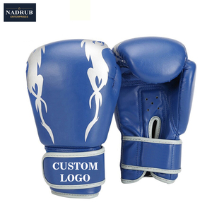 Gants d'entraînement de boxe professionnels, design personnalisé, cuir PU, fermeture auto-agrippante, sangle de poignet, prix abordable - Product Image 2
