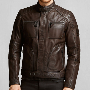 Chaqueta de cuero para hombre, estilo motero, nuevo diseño, 2018 - Product Image 3