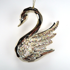 คริสมาสต์/ปีใหม่ตกแต่งที่ชัดเจน/สีขาวอะคริลิหงส์เครื่องประดับ - Product Image 4