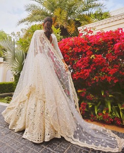 Lehenga Choli-vestido de estilo indio y paquistaní, embellecedor de cristal, cuentas de cristal, piedra para trabajar para boda = 2021 - Product Image 3