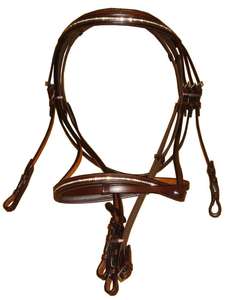 Arnés de caballo de cuero para carrito de un solo caballo, accesorio de ajuste de latón de varios tamaños en color negro de cuero rápido - Product Image 3
