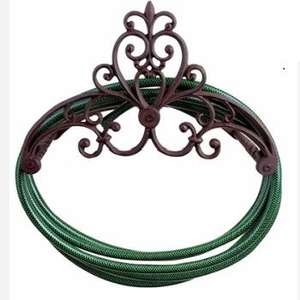 Soporte decorativo para manguera de hierro fundido, diseño bonito, para jardín, artesanía de METAL, montaje en pared - Product Image 4