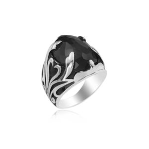 Bague en argent pour hommes, bijou à facettes, en argent Sterling 925, pierre, accessoire pour monsieur - Product Image 5