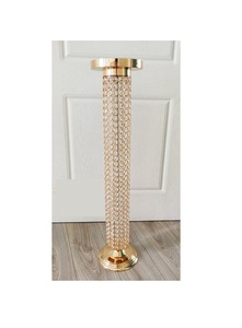 เชิงเทียนแบบเสาทองเหลืองโบราณจาก brassworld อินเดีย - Product Image 2