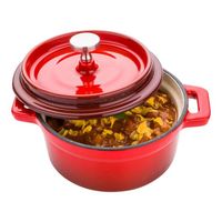 Casserole en fonte de haute qualité, best-seller, grande casserole en émail, pot à soupe, ustensiles de cuisine avec couvercle