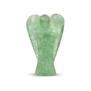 Ange de poche en cristal de Fluorite verte, cristal en gros pour guérison Reiki et pierre de guérison en cristal - Product Image 1