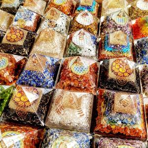 Energía orgonita pirámide cho ku rei reiki chakra colgante de plata 925 piedras preciosas de plata decoración espiritual orgonita pirámides reiki suministros - Product Image 3