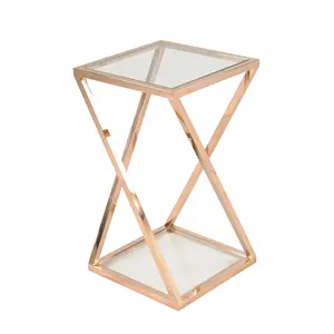 Fabricant et grossiste de Table en métal or Rose fini Table d'appoint faite à la main dernière Table centrale classique élégante vente en gros - Product Image 1