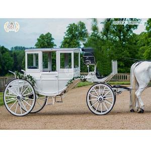 Caballo Blanco se vidrio entrenador gira hueco princesa caballo carruaje hermoso blanco boda transporte de entrenador - Product Image 1