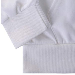 Sudadera con Capucha y Cierre de Cremallera para Mujer FIXFOX SPORTS, Blanca, Corte Regular, Tejido de Algodón, Color Sólido, Logotipo Frontal, Ecológica, 160g - Product Image 5