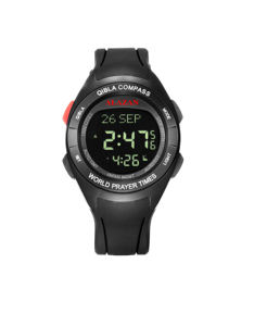 Montre <span class=keywords><strong>de</strong></span> prière islamique musulmane avec heure <span class=keywords><strong>de</strong></span> l'Adhan, boussole Qibla, étanche, en plastique, pour garçon et fille, montres <span class=keywords><strong>de</strong></span> sport en caoutchouc - Product Image 1