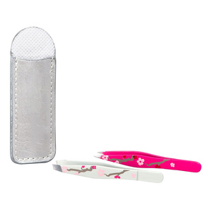 Ensemble de 3 pinces à épiler incurvées en acier inoxydable de haute qualité, pointes inclinées pour une épilation pratique des poils du visage - Product Image 5