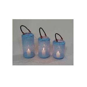 Faroles de Metal Perforado, Portavelas Moderno Geométrico Dorado, Decoración Interior o Exterior para Fiestas, Portavelas - Product Image 3