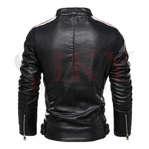 2021 Spring Autumn Winter Fashion Coats Windproof <b>Long</b> Sleeves Solid <b>Men</b> Motorcycle Leather <b>Jackets</b> - Product Image 2
