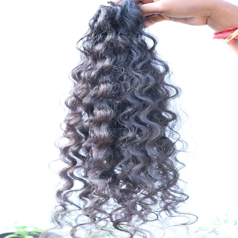 Extension de cheveux indiens naturels bouclés, postiche de 32 à 40 pouces, mèches de cheveux humains vierges bouclés et alignés