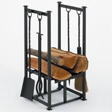 Noir KSN bloc en bois Long porte-bûche intérieur bois de chauffage support outils toile matériel fer artisanat cheminée ensembles accessoires - Product Image 2