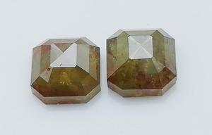 Diamante rústico de corte esmeralda melocotón suelto natural de 2,27 CT con buen corte y certificado IGI - Product Image 3