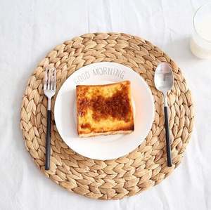 Hot Product <b>for</b> Restaurants Natural Water Hyacinth Wicker <b>Charger</b> Plates Manufactured in Vietnam Dining Table Kitchen Decor - Product Image 5