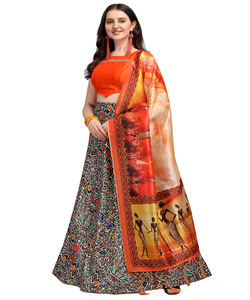 Designer indien coloré brodé travail manuel Lehenga Choli avec chemisier traditionnel personnalisé vêtements vêtements en gros - Product Image 5