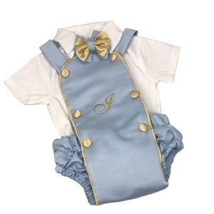 Vêtements pour enfants modernes de haute qualité en gros, vêtements d'été pour garçons, salopette bleue à motif de dessin animé, occasion spéciale - Product Image 1