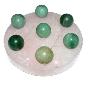 Bola de Aventurina verde con Base de David Star, 7 Bolas de Aventurina verde, venta al por mayor - Product Image 1