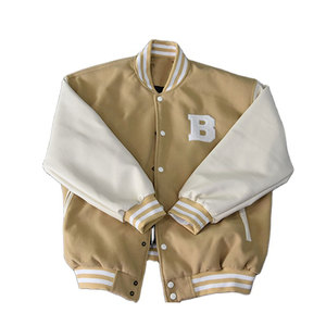 Best Quality Custom Chenille Embroidery <b>Men</b> Leather Sleeves Custom <b>Baseball</b> Bomber <b>Jackets</b> <b>For</b> <b>Men</b> - Product Image 1