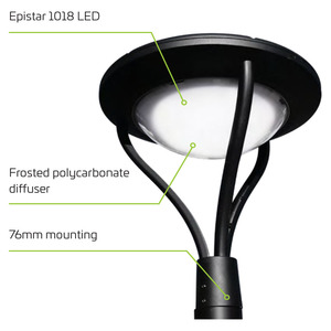 Lampada <span class=keywords><strong>Solare</strong></span> <span class=keywords><strong>da</strong></span> <span class=keywords><strong>Giardino</strong></span> Moderna 1320 Lumen IP65 Impermeabile, Lanterna LED a Risparmio Energetico con Batteria Certificata RoHS per Esterni - Product Image 2