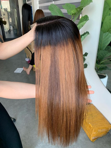 Pelucas de Cabello Remy Vietnamita Liso Natural para Mujer, con Mechas, Trama Única, Todos los Colores - Product Image 3