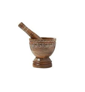 หินแกรนิตไม้ปูนและสากครัวบีบชุดเครื่องมือธรรมชาติไม้กระเทียม Masher ขนาดที่กำหนดเองขาย - Product Image 4