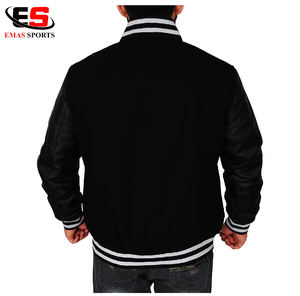 Chaqueta Universitaria para Hombre, 100% Lana, Forrada, Resistente al Viento, Ecológica, Reversible para Mayor Comodidad y Calidez, Puños y Cuello de Punto Acanalado - Product Image 2