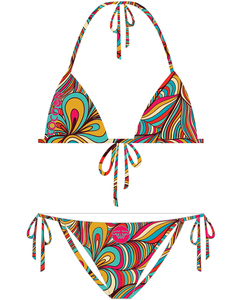 Service OEM, maillots de bain bikini personnalisés, vêtements de plage, ensemble deux pièces, séchage rapide, polyester, ensemble de maillots de bain et de paréo - Product Image 1