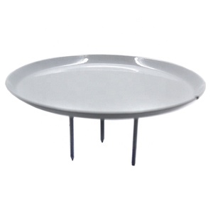 Petit porte-bougie en métal blanc avec 3 pieds, décoration Votive pour fête de mariage, fait à la main - Product Image 1