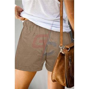 Shorts Casuales para Mujer, Cintura Alta Elástica con Cordón, Transpirables, con Bolsillos, Estilo Regular, Estampados - Product Image 4
