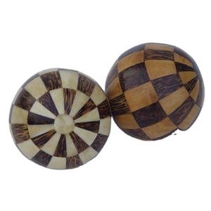 Bolas Decorativas de Mosaico de Madera y Hueso Disponibles en Todos los Tamaños y Colores para Decoración del Hogar o Regalos Originales - Product Image 1