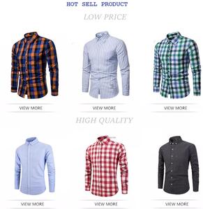 Hecho a la medida de los hombres clásicos de sarga de 100% algodón vestido formal slim camisa botón abajo camisa - Product Image 6